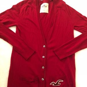 ——SOLD——Hollister Red Blazer with buttons